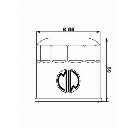 Filtro olio meiwa hy19002 equivalente hf-682