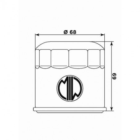 Filtro olio meiwa hy19002 equivalente hf-682