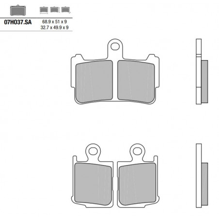 Pastiglia freno SA | Sinterizzata