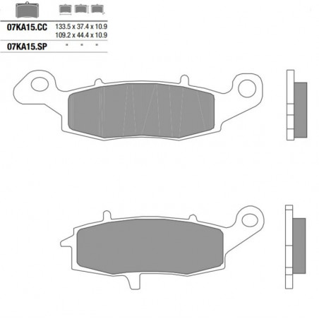 Pastiglia freno Carbon Ceramica CC | Organica