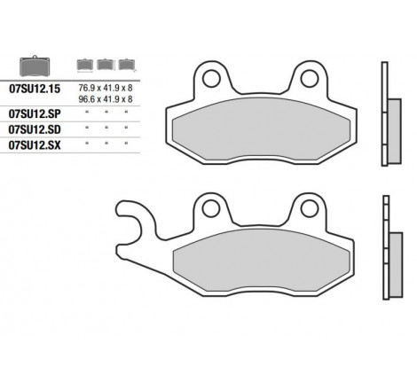 Pastiglie brembo sd 07su12sd