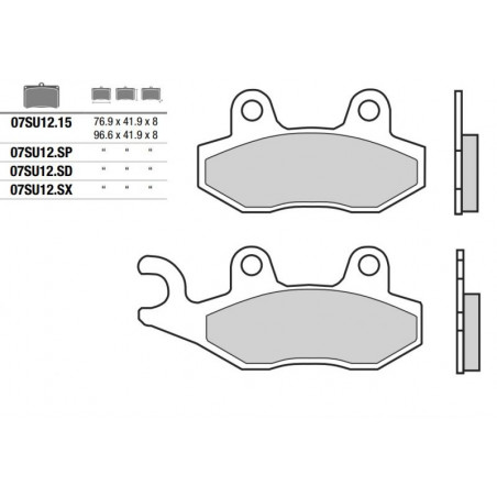 Pastiglie brembo sd 07su12sd