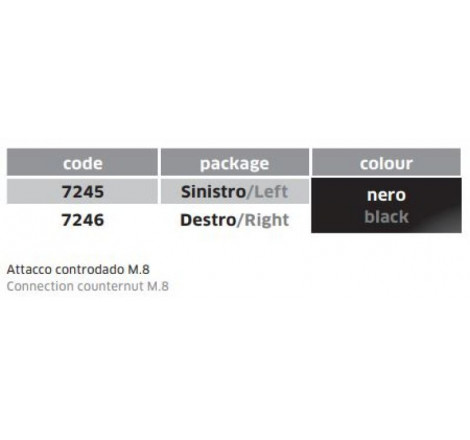 Specchio retrovisore sinistro | Nero