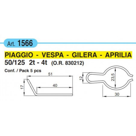 Molla per ingranaggi avviamento (5 pz.)