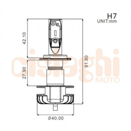 Lampadina anabbagliante a LED H7