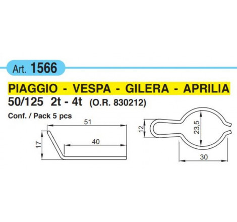 Molla per ingranaggi avviamento (5 pz.)