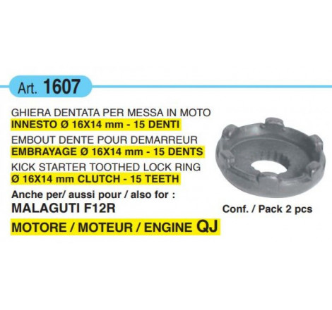 Ghiera dentata messa in moto