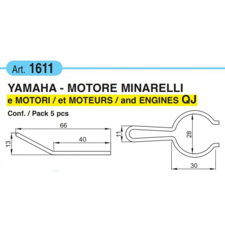 Molla ingranaggi avviamento 66 mm