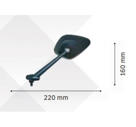 Specchietto DX/SX da manubrio | Nero