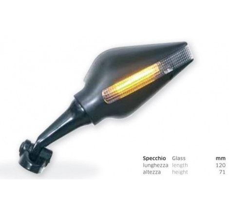 Retrovisore dx nero per yamaha r1 09/10