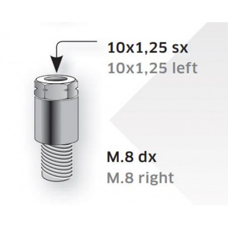 Attacco specchietto M8 | cromato