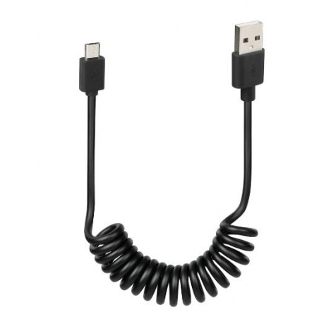 Cavo a spirale micro usb 1m max (ricarica+dati)