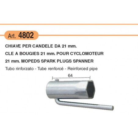 Chiave per candele da 21 mm x 64 mm