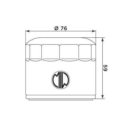 Filtro olio meiwa mg20002 equivalente hf-552