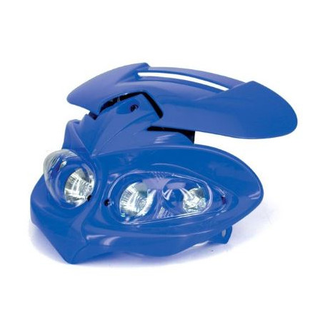 Maschera faro enduro blu manga