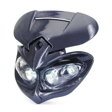 Maschera faro enduro carbon manga