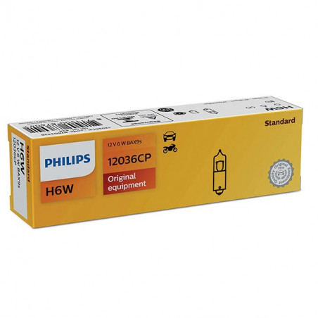 Lampada philips h6 - 12v 6w bax9s - (rif.philips: