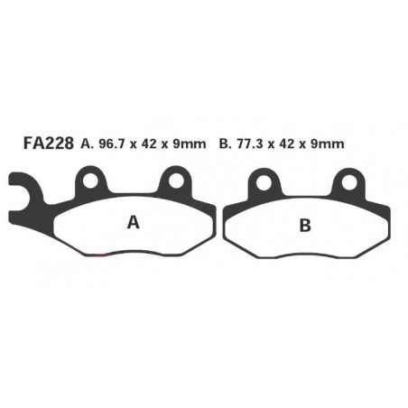 Pastiglie sfa kymco agility 50 /125 ant. burgman 0