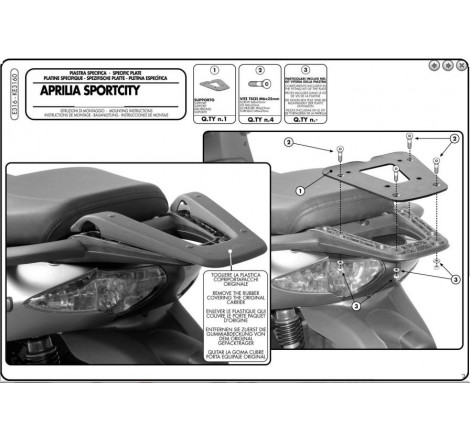 Attacco posteriore specifico per bauletto MONOLOCK