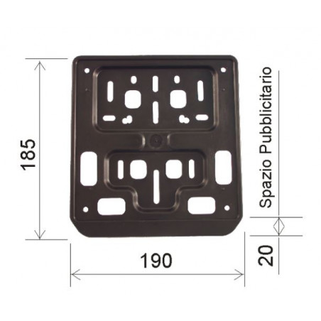 Portatarga europeo rms classic moto e scooter