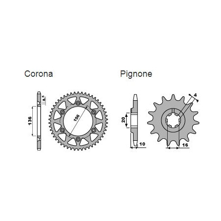 Kit husqvarna 125 sm 07-08