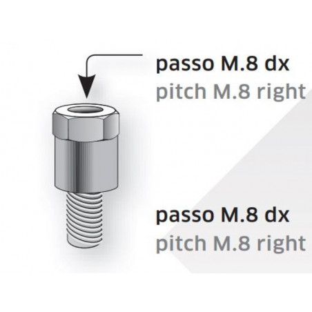 Attacco M8 DX | Bianco