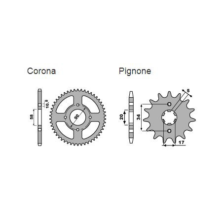 Kit honda cb125f 15-17 z45-15 420h 122