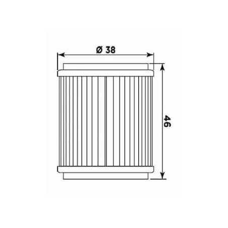 Filtro olio meiwa y4018 equivalente hf-981