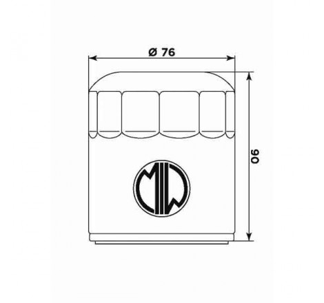 Filtro olio meiwa mg20001 equivalente hf-551