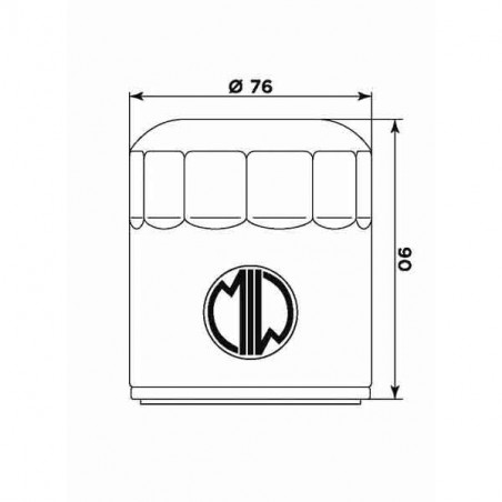 Filtro olio meiwa mg20001 equivalente hf-551