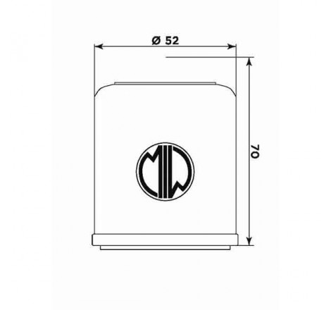 Filtro olio meiwa po22003 equivalente hf-197