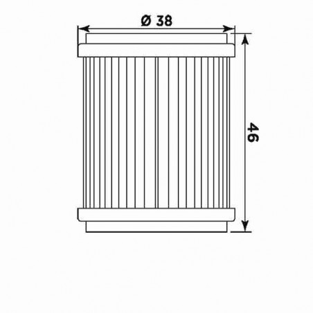 Filtro olio meiwa y4013 equivalente hf-140