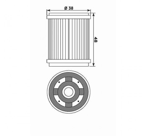 Filtro olio meiwa y4006 equivalente hf-143