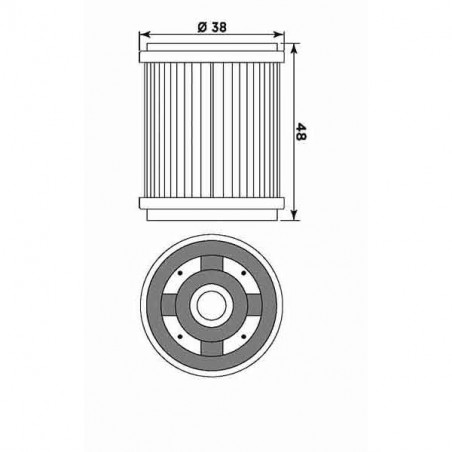 Filtro olio meiwa y4006 equivalente hf-143