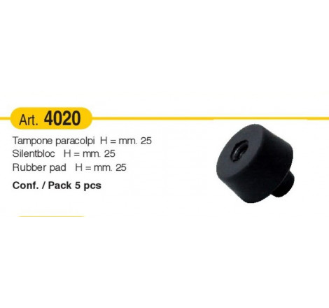 Tampone paracolpi da 25 mm | 5 pz.