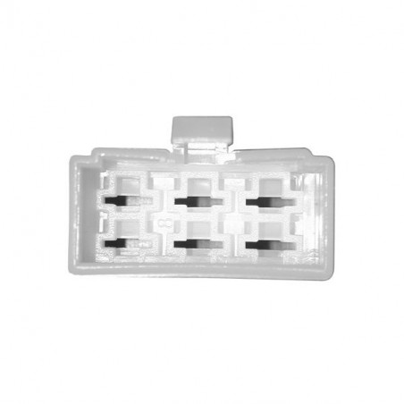 Connettore rettangolare femmina c/ling.- 6 faston