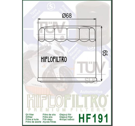 Filtro olio triumph speedtripl e 955i 99-02 (nero)