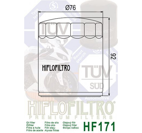 Filtro olio harley/buell 00-02 nero