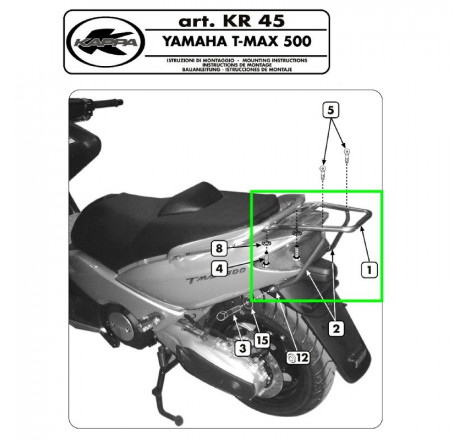 Attacco per bauletto MONOKEY | Yamaha T-Max 500