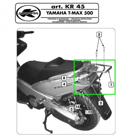 Attacco per bauletto MONOKEY | Yamaha T-Max 500