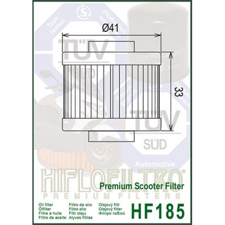 filtro hiflo olio per aprilia leonardo 125 - scar