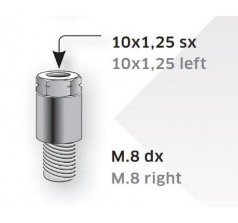 Attacco specchietto M8 | cromato
