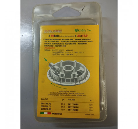 6611760.L0_malossi.jpg Rulli variatore d.25x14,9 gr.20
