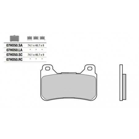 07ho50sc_brembo_pastiglie freno.JPG Pastiglia freno Racing/Road SC | Sinterizzata