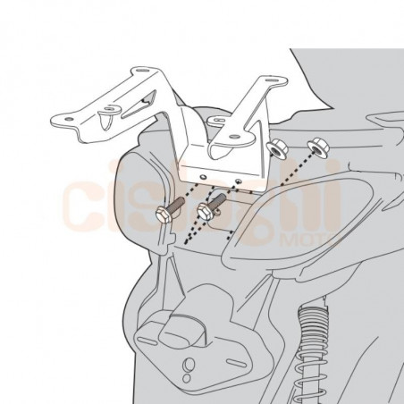 Attacco portapacchi per bauletti Monolock | Yamaha X-Max