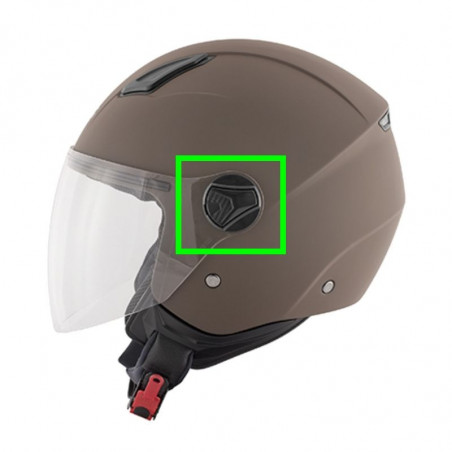 Ghiera laterale con viti per casco jet KV 28 | Ricambi caschi