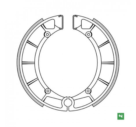 Ganasce freno posteriori Kawasaki H1 Mach 111 500 1969-1972