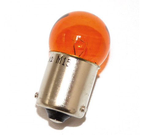 lampada 12v-10w bau15s arancio