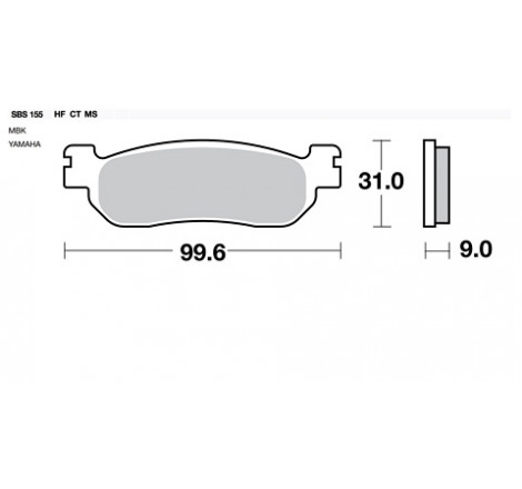 Pastiglie freno sbs 155ct