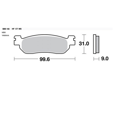 Pastiglie freno sbs 155ct